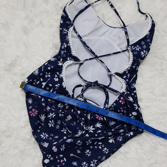 🌴 ONE PIECE SWIMSUIT BODYSUIT FLORAL CROCHETTE - Picture 5 of 8